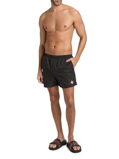 Casablanca Men's Jacquard Swim Shorts - Black - Size XL | Thumbnail 2 Casablanca Men's Jacquard Swim Shorts - Black - Size XL | Thumbnail 2