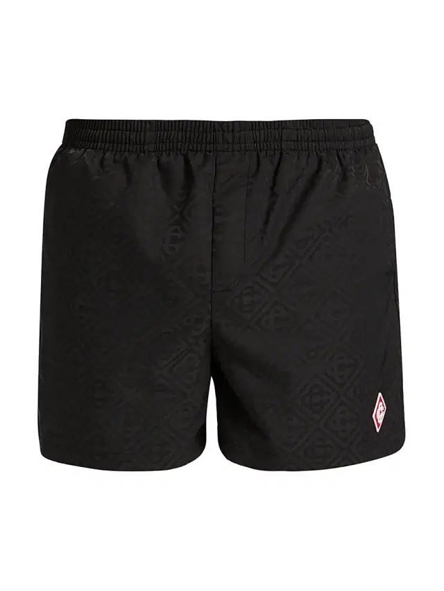 Casablanca Men's Jacquard Swim Shorts - Black