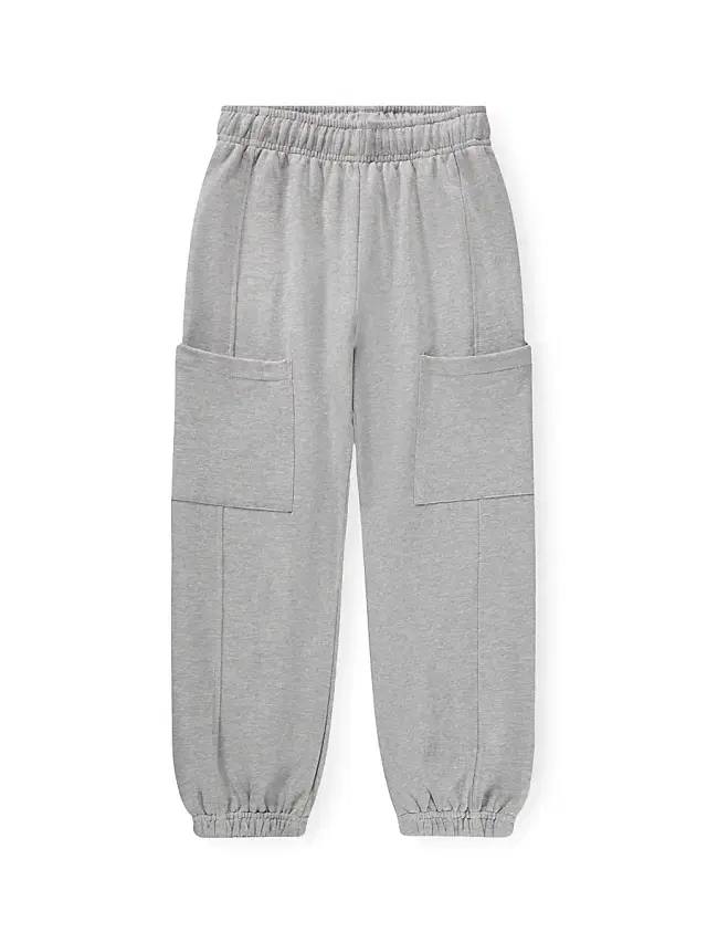 Little Boy's & Boy's Seamed Cotton Sweatpants - Grey Melange