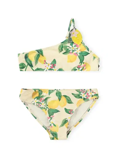 MOLO Little Girl's & Girl's One-Shoulder Lemon-Print 2-Piece Swimsuit | Thumbnail 1