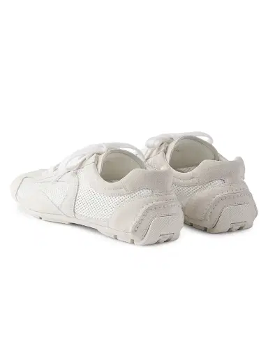 Prada Women's Montecarlo Re-Edition 2005 Suede and Mesh Sneakers - Beige Khaki | Thumbnail 12 Prada Women's Montecarlo Re-Edition 2005 Suede and Mesh Sneakers - Beige Khaki | Thumbnail 12