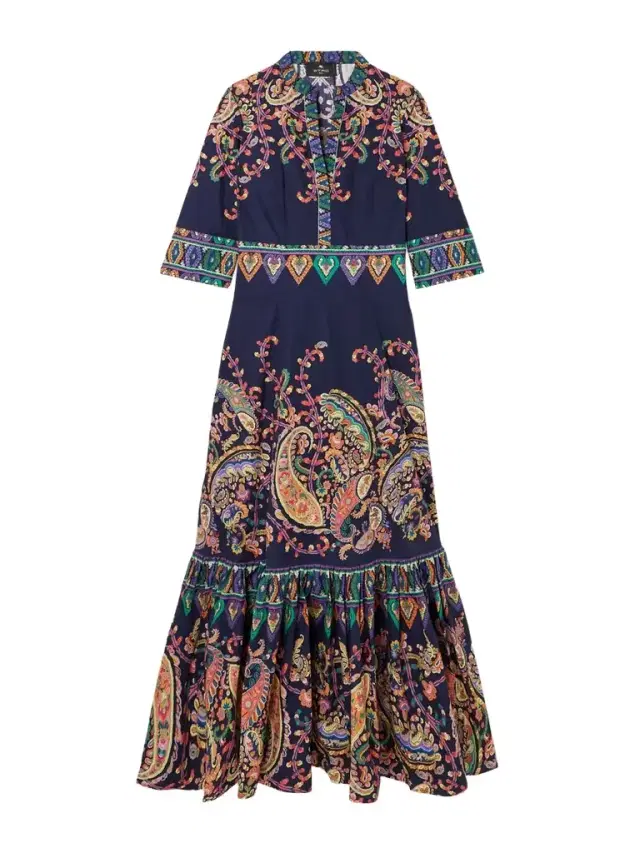 Ruffled Tiered Paisley-print Cotton Maxi Dress