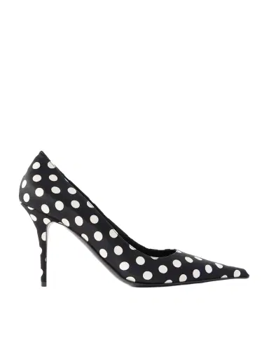 Amina Muaddi Barbara Polka-dot Satin Pumps | Thumbnail 1