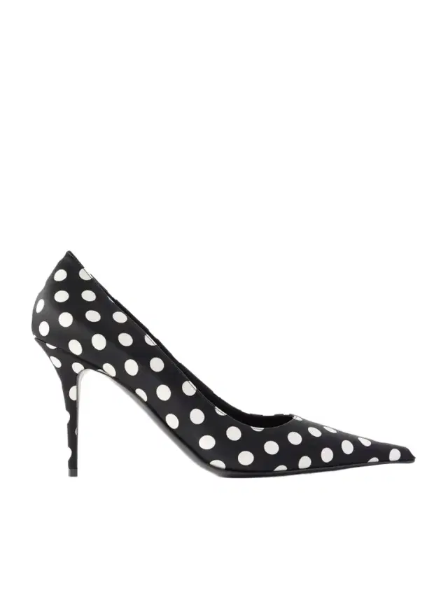 Barbara Polka-dot Satin Pumps