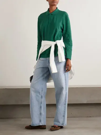 FLORE FLORE Diana Organic Cotton-piqué Polo Shirt | Thumbnail 2 FLORE FLORE Diana Organic Cotton-piqué Polo Shirt | Thumbnail 2