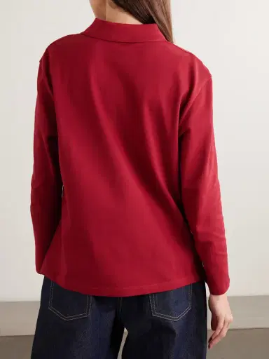 FLORE FLORE Diana Organic Cotton-piqué Polo Shirt | Thumbnail 3 FLORE FLORE Diana Organic Cotton-piqué Polo Shirt | Thumbnail 3
