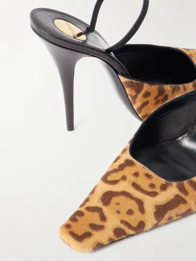 Saint Laurent Tuileries Leather-trimmed Leopard-print Calf Hair Mules | Thumbnail 5 Saint Laurent Tuileries Leather-trimmed Leopard-print Calf Hair Mules | Thumbnail 5