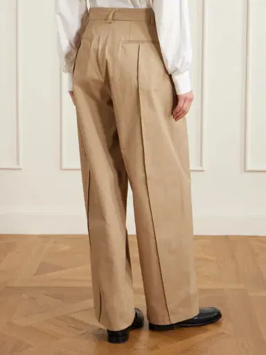 Co Belted tton And Linen-blend Wide-leg Pants | Thumbnail 4 Co Belted tton And Linen-blend Wide-leg Pants | Thumbnail 4