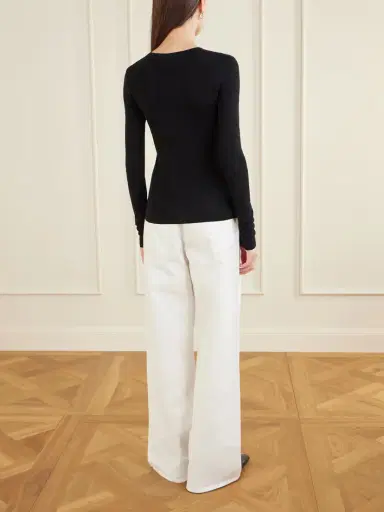 TOTEME Garderob Organic Cotton-jersey Top | Thumbnail 4