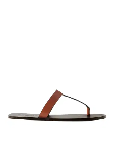 Saint Laurent Cassandra Embellished Leather Thong Sandals | Thumbnail 1 Saint Laurent Cassandra Embellished Leather Thong Sandals | Thumbnail 1