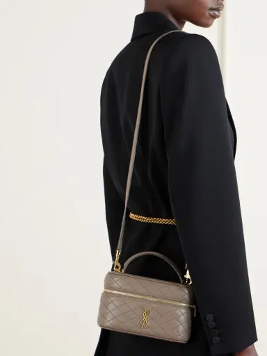 Saint Laurent Gaby Vanity Mini Quilted Leather Shoulder Bag | Thumbnail 3