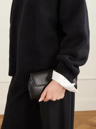 The Row Curved Leather Clutch | Thumbnail 2