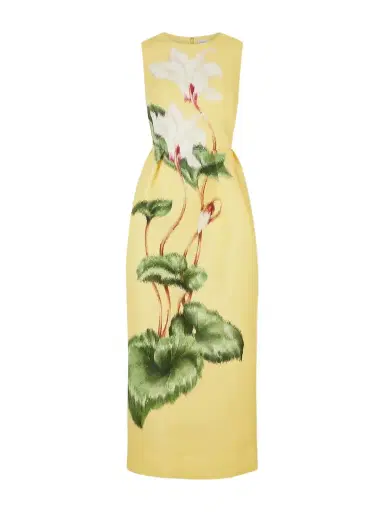 Oscar de la Renta Printed Faille Gown | Thumbnail 1 Oscar de la Renta Printed Faille Gown | Thumbnail 1