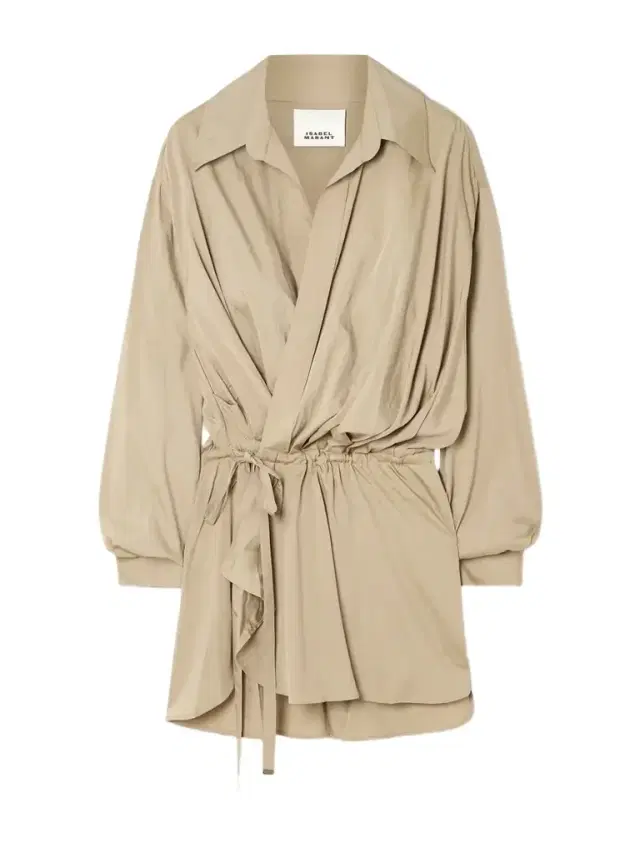 Keren Belted Gathered Modal-blend Wrap Blouse