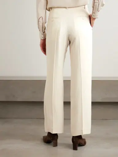 Isabel Marant Noanda Crepe Straight-leg Pants | Thumbnail 3 Isabel Marant Noanda Crepe Straight-leg Pants | Thumbnail 3