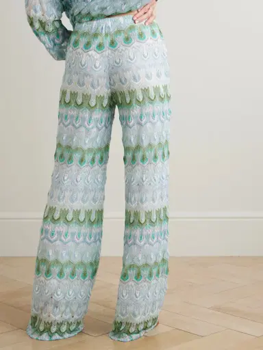 Missoni Striped Metallic Crochet-knit Straight-leg Pants | Thumbnail 3