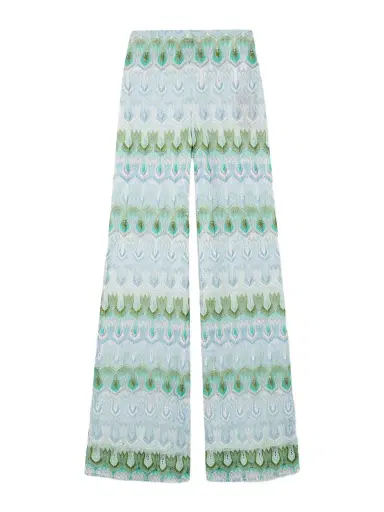 Missoni Striped Metallic Crochet-knit Straight-leg Pants | Thumbnail 1