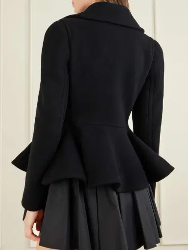 Alaïa Double-breasted Wool-blend Peplum Coat | Thumbnail 4 Alaïa Double-breasted Wool-blend Peplum Coat | Thumbnail 4