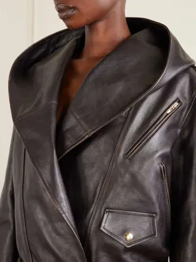 Alaïa Belted Leather Biker Jacket | Thumbnail 4 Alaïa Belted Leather Biker Jacket | Thumbnail 4