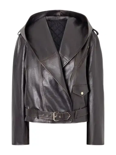 Alaïa Belted Leather Biker Jacket | Thumbnail 1 Alaïa Belted Leather Biker Jacket | Thumbnail 1