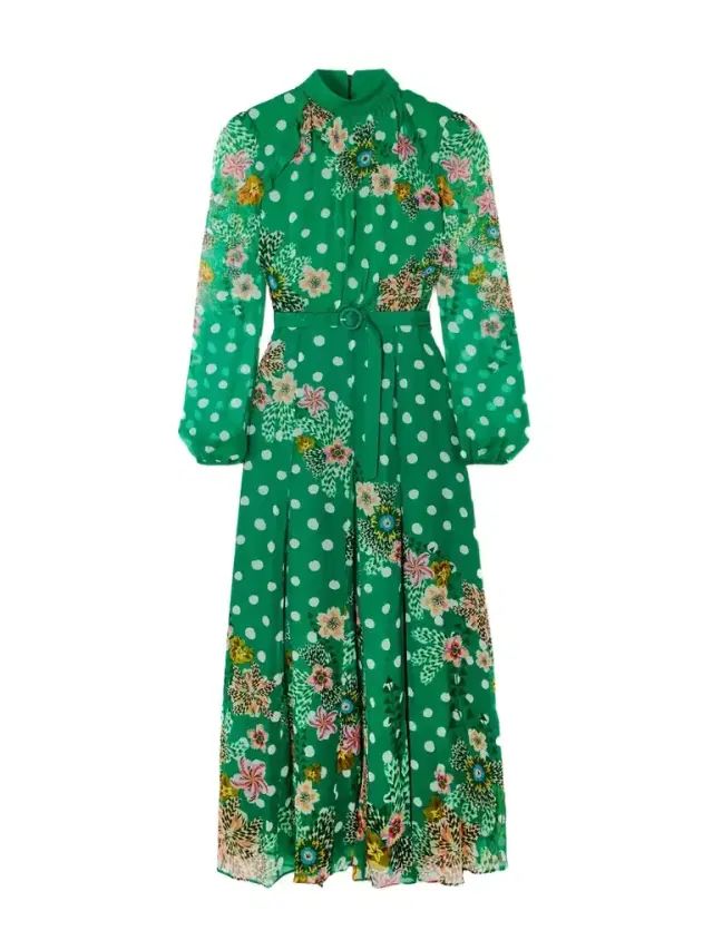 Jacqui-b Floral-print Crepe De Chine Maxi Dress