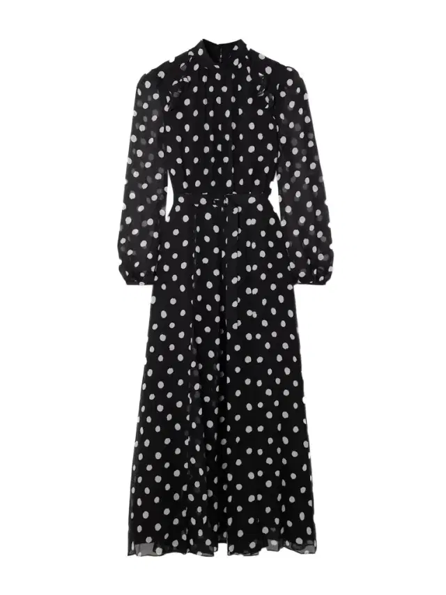 Jacqui-b Polka-dot Silk Crepe De Chine Maxi Dress
