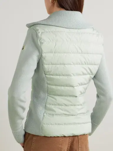 Moncler Wool And Padded Quilted Shell Down Cardigan | Thumbnail 3 Moncler Wool And Padded Quilted Shell Down Cardigan | Thumbnail 3