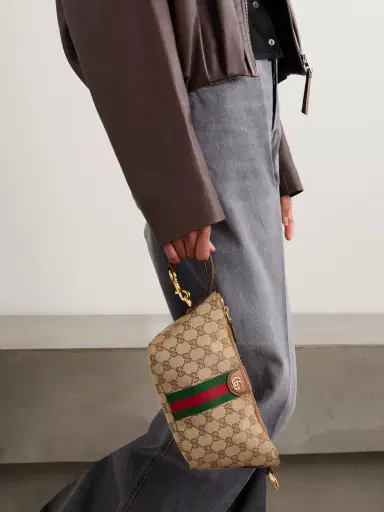 Gucci Ophidia Mini Leather And Webbing-trimmed Coated-canvas Tote | Thumbnail 6