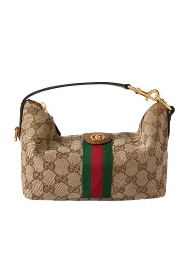 Gucci Ophidia Mini Leather And Webbing-trimmed Coated-canvas Tote | Thumbnail 1