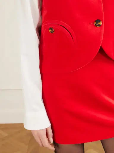 Blazé Milano Jealousy Gliss Cotton And Linen-velvet Vest | Thumbnail 4 Blazé Milano Jealousy Gliss Cotton And Linen-velvet Vest | Thumbnail 4