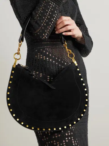 Isabel Marant Oskan Soft Leather-trimmed Studded Suede Shoulder Bag | Thumbnail 6 Isabel Marant Oskan Soft Leather-trimmed Studded Suede Shoulder Bag | Thumbnail 6