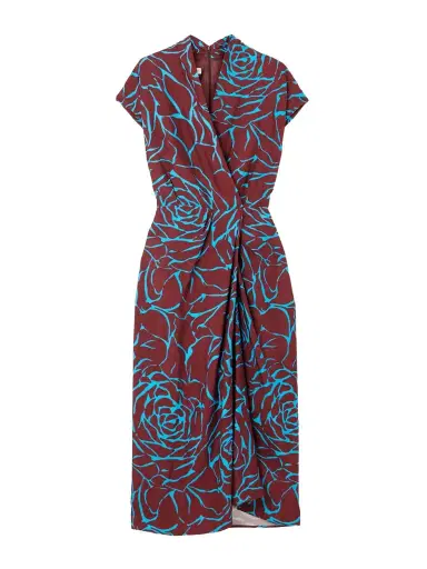 Dries Van Noten Wrap-effect Floral-print Satin Midi Dress | Thumbnail 1