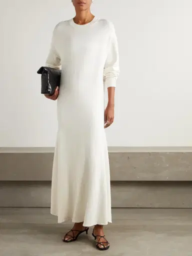 Loulou de Saison Lucy Silk And Linen-blend Maxi Dress | Thumbnail 2 Loulou de Saison Lucy Silk And Linen-blend Maxi Dress | Thumbnail 2