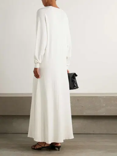 Loulou de Saison Lucy Silk And Linen-blend Maxi Dress | Thumbnail 3 Loulou de Saison Lucy Silk And Linen-blend Maxi Dress | Thumbnail 3