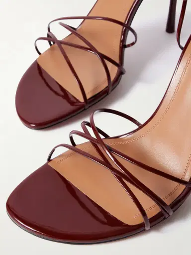 Amina Muaddi Lori Patent-leather Sandals | Thumbnail 4 Amina Muaddi Lori Patent-leather Sandals | Thumbnail 4