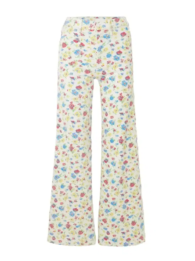 Hustler Roller Patch Pocket Floral-print High-rise Bootcut Jeans