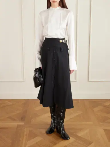 Proenza Schouler Slant 80 Glossed-leather Knee Boots | Thumbnail 4