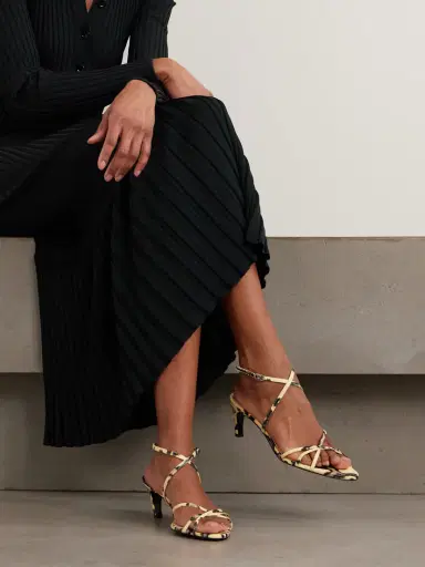 Proenza Schouler Uma 60 Snake-effect Leather Sandals | Thumbnail 2