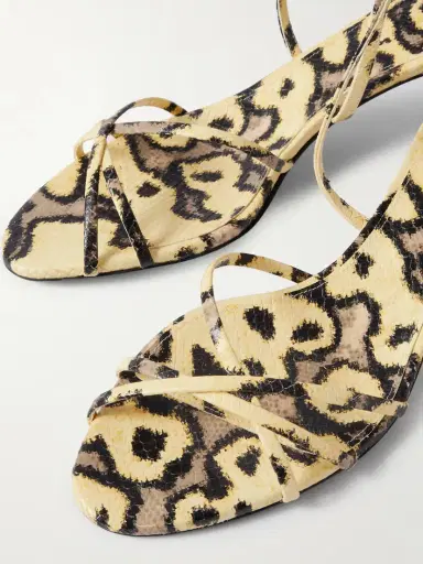 Proenza Schouler Uma 60 Snake-effect Leather Sandals | Thumbnail 4