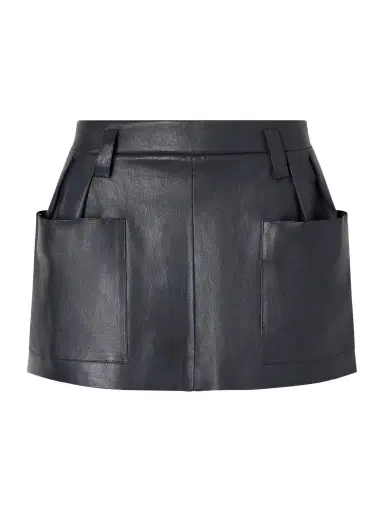 STOULS Anastasia Pleated Leather Mini Skirt | Thumbnail 1 STOULS Anastasia Pleated Leather Mini Skirt | Thumbnail 1