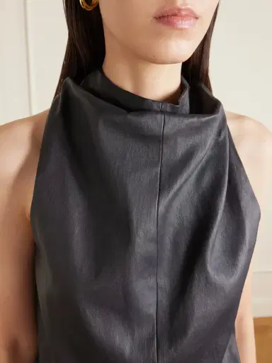 STOULS Aurea Draped Leather Halterneck Top | Thumbnail 5 STOULS Aurea Draped Leather Halterneck Top | Thumbnail 5