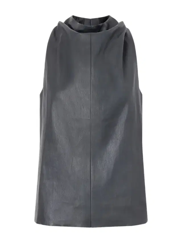 Aurea Draped Leather Halterneck Top