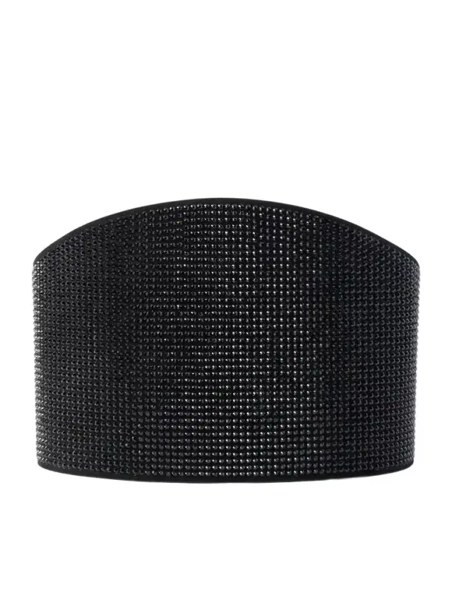 Undone Crystal-embellished Suede Waist Belt