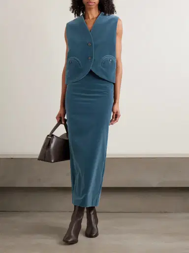 Blazé Milano Jealousy Gliss Cotton-velvet Vest | Thumbnail 2