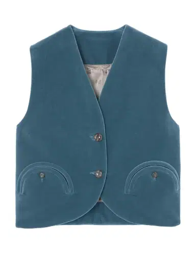 Blazé Milano Jealousy Gliss Cotton-velvet Vest | Thumbnail 1