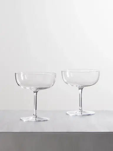 LOBMEYR Set Of Two Crystal Glass Champagne Coupes | Thumbnail 1