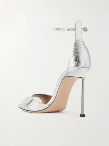 Tom Ford Metallic Lizard-effect Leather Sandals | Thumbnail 3 Tom Ford Metallic Lizard-effect Leather Sandals | Thumbnail 3