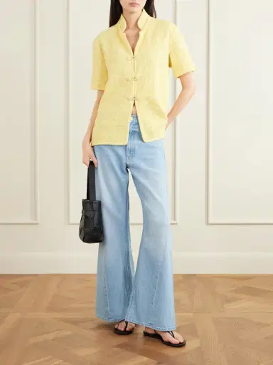 Mother Snacks! The Lemon Twist Mid-rise Wide-leg Jeans | Thumbnail 2 Mother Snacks! The Lemon Twist Mid-rise Wide-leg Jeans | Thumbnail 2