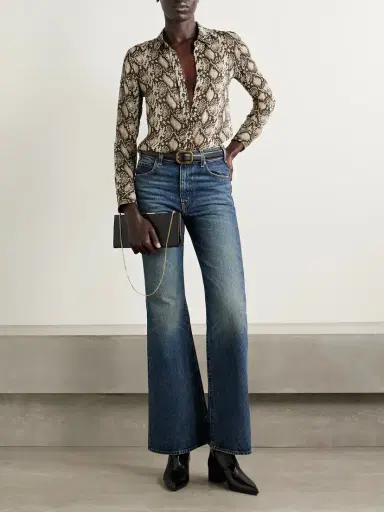 Nili Lotan Gaia Snake-print Silk Crepe De Chine Shirt | Thumbnail 2 Nili Lotan Gaia Snake-print Silk Crepe De Chine Shirt | Thumbnail 2