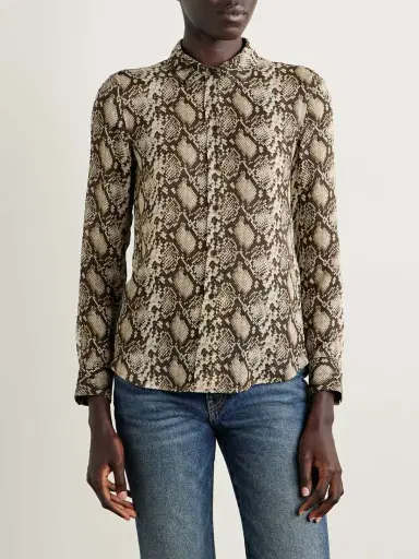 Nili Lotan Gaia Snake-print Silk Crepe De Chine Shirt | Thumbnail 3 Nili Lotan Gaia Snake-print Silk Crepe De Chine Shirt | Thumbnail 3